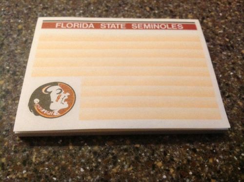 Florida State Seminoles Small Adhesive Note Pad With Magnet On Back Gum-eaze