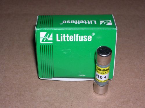 LITTELFUSE, 4A TIME DELAY FUSES , FLQ 4, PARTIAL BOX OF 4