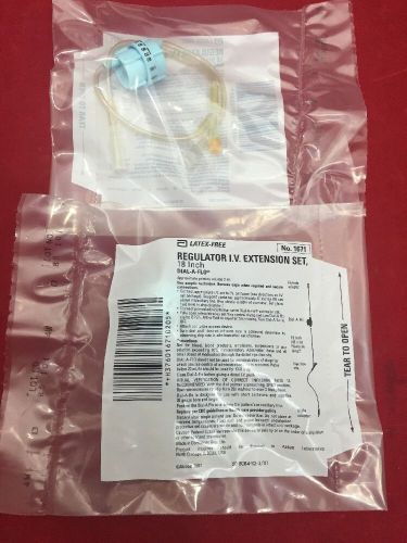 NEW LOT OF 12 ABBOTT Regulator I.V. Extension Set 18&#034; Dial-A-Flo 1671