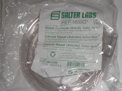 1 NEW Salter Labs Nasal Cannula Adult Salter Style LATEX FREE Single Use 1600Q