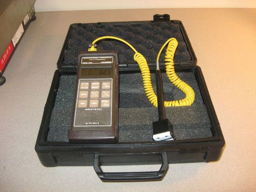 Omega microprocessor thermometer, hh-22 type j-k  w/sensor and case for sale