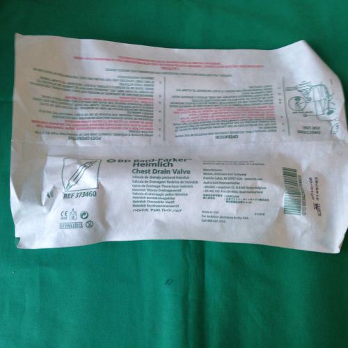 BARD PARKER HEIMLICH CHEST DRAIN VALVE REF 373460, LOT OF 10, See Listing