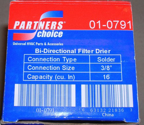 Partners choice 01-0791 liquid line filter drier new  3/8&#034; solder for sale