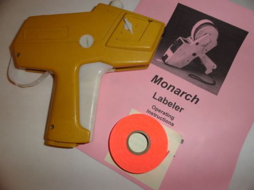 MONARCH LABELER MARKER #1110 - 1-LINE PRICING GUN w/ INSTRUCTION BOOK ~ USED
