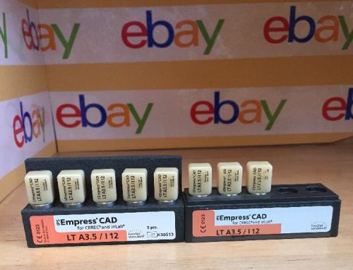 Ips empress for cerec-8 blocks total-2 notch-shade lt a3.5 i12 for sale