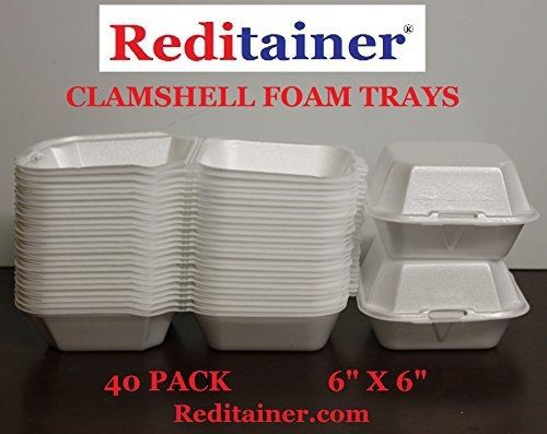 Reditainer?- Clamshell Foam Take-out Containers- Multi-Size, Color, Compartment,