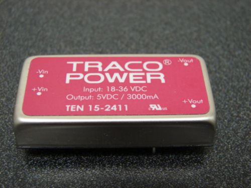 1 pc TEN15-2411 by Traco Isolated DC/DC Converter 18-36Vdc In 5Vdc Out 3000mA 5W