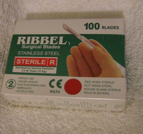 Ribbel Disposable Surgical Stainless Steel Scalpel Blades 100pcs