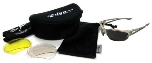 Edge khor digital camo polarized smoke amber lens safety glasses kit tsdk21dc for sale