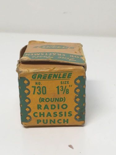 Greenlee No. 730 - 1 3/8&#034; diameter punch and die set - radio chassis punch