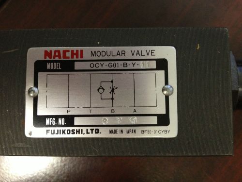 Nachi Modular Valve Flow-Reg. 0CY-G01-B-Y-11 - Stock # 0830