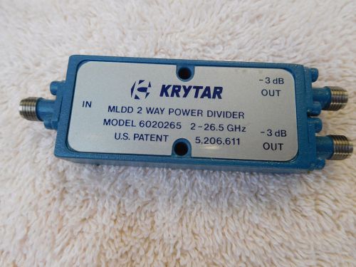Krytar 2-Way Power Divider, 2-26.5 GHz; 3.5 mm (f), Model 6020265