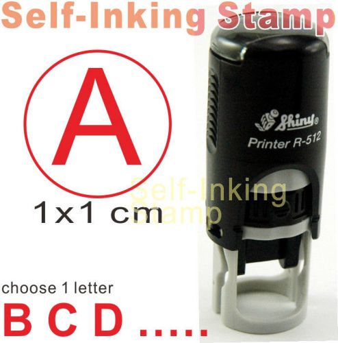 1cm self-inking stamp circle rubber select english select letters a to z and ink for sale