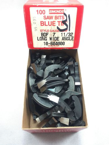 Simonds Blue Tip BDF 7 11/32 Long Wide Angle Saw Teeth Bits 10-604000 (Box 100)