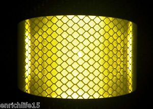 New 1pcs 2&#034;X10&#039; Fluorescence Yellow Reflective Safety Warning Conspicuity Tape