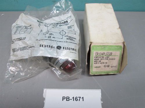 GE CR104PLG32R Red Indicating Light 120 Vac Coil New Old Stock