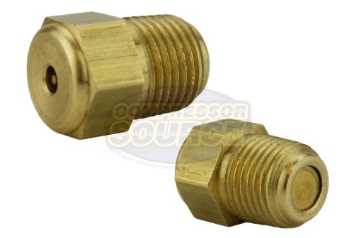 1/4&#034; air compressor auxiliary unloader assist needle valve solid brass usa made for sale