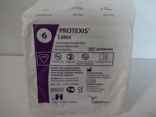PROTEXIS LATEX Sterile Powder Free Surgical Gloves Size 6 (lot of 10 pairs)