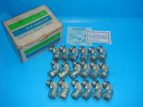 New OZ GEDNEY 4Q-938, 90* LiquidTight Connecor,3/8&#034; NPT, New IN BOX, Box OF 18