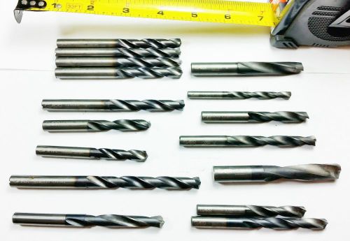 (Machinist Lot of 16) Assorted Sizes Garr Solid Carbide Drills *NR* B 317