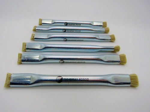 6 PACK Techspray 2032-1 HORSE HAIR TECH BRUASH Double Ended CLEANING BRUSHES