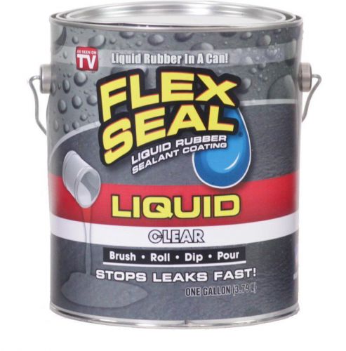 Flex Seal Liquid Giant Gallon (Clear) Brush, Roll, Dip, Pour!