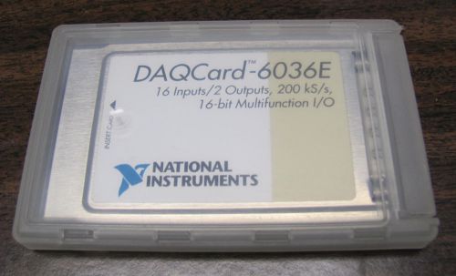 National Instruments DAQCard-6036E Data Acquisition, 16 bit ADC, PCMCIA