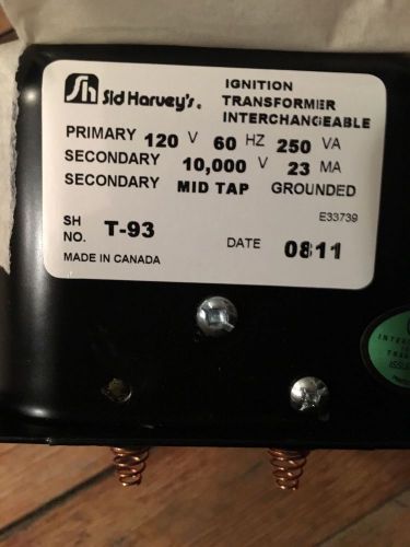 Sid harvey&#039;s ignition transformer t-93 for sale