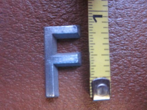 Cast Aluminum Metal Letter F 7/8 inch Long 1/8 thick plaques gate sign