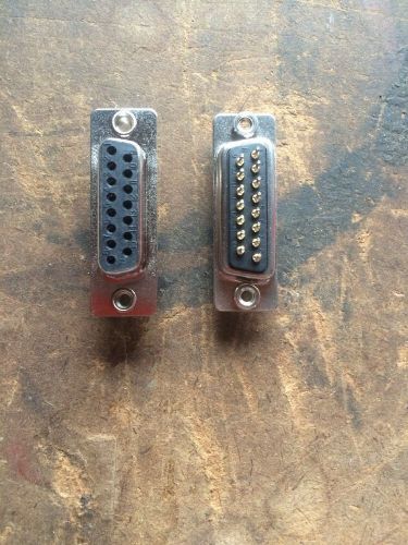 DP15 Female Round Pin DB15 2 Rows 15 Pins Female Connector Lot Of 2