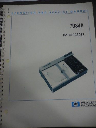 HP Operating Manual For Model 7034A X-Y Recorder