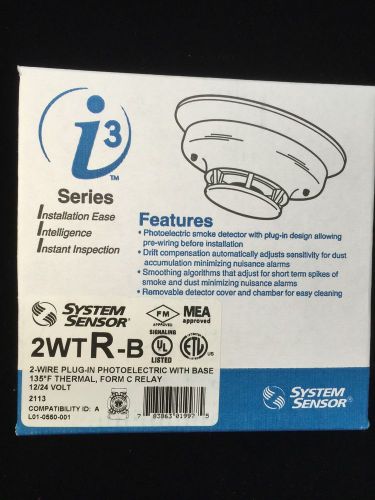 System Sensor 2WTR-B Smoke Detector 2-wire 12/24volt