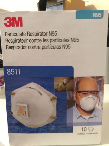 3M Particulate Respirator N95 8511 30 count (3 boxes of 10)