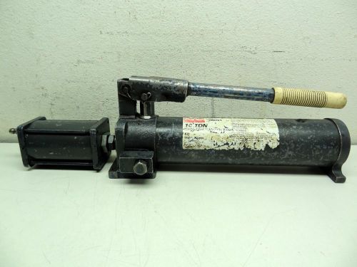 Dayton 5m461 hydraulic hand pump 10 ton air operated or manual 10,000psi for sale