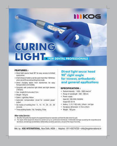KOG Dental Curing Light For Dental Professionals New..