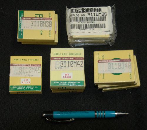 11 Packs Assorted Phydrion Single Roll Dispensers pH Testers