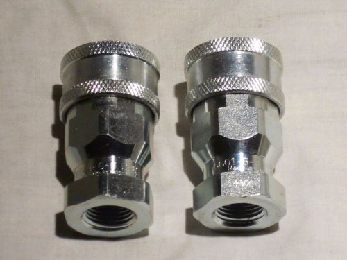 (4) Parker 6601-6-6 PHK, 3/8&#034;-18 Steel Hydraulic Coupler Body,3/8&#034; Body Size,NEW