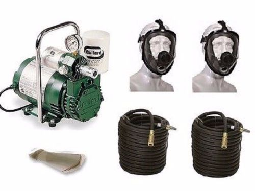 Bullard 2 worker free-air system, 200&#039; air hose, 2 full face masks, speclsys2m for sale