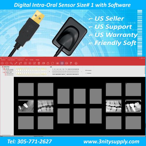 Digital X-RAY Sensor Size #1 +500 Sleeves+ Free Online Support from USA Low $