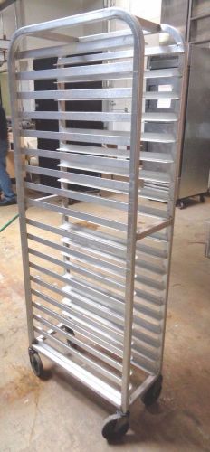 Commercial Kitchen Stainless Bun Pan Bakery Rolling Rack For 1/4 Sheet Trays
