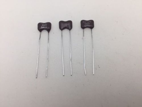 (10 pcs) DM15CD080DO3 - SAHA, 8pF 500V +/-0.5pF, Dipped Mica Capacitor