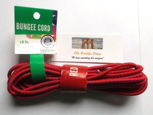 Red Bungee Cord - 18 Feet  (5.49 m) Long  by Horizon Group - USA