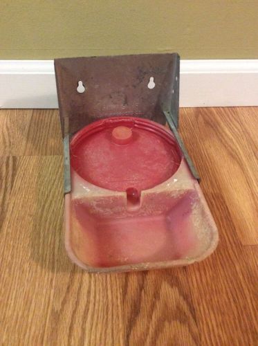 Vintage porkmaster pig piglet galvanized feeder wall mount chicken sioux falls for sale