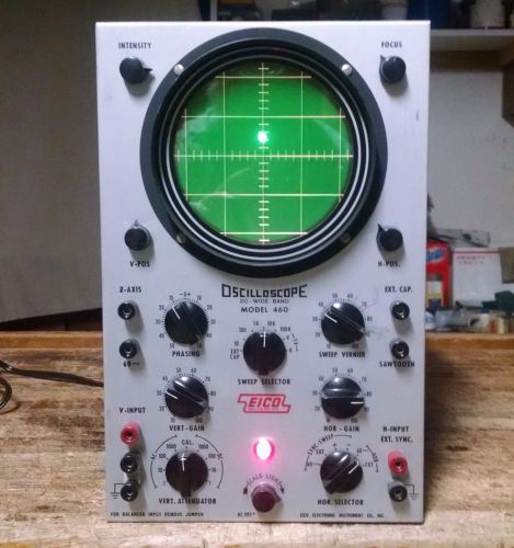 Vintage Eico Oscilloscope Model 460 DC Wide Band Powers On