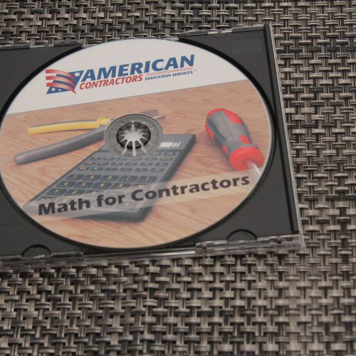 Math for Contractors American Contractors Education Series CD training builders