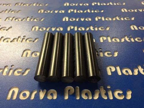 Delrin rod value box- 5 pcs 1&#034; dia black x 5&#034; long free shipping for sale