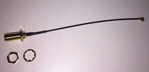 SMA female socket bulkhead to IPEX female socket 1.13 mini coax 10 cm