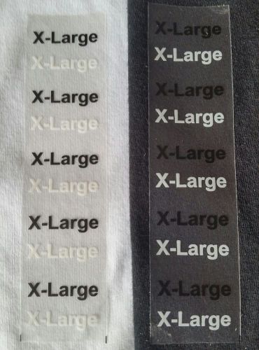 X-large new modern style clear clothing size stickers for retail store suppli... for sale