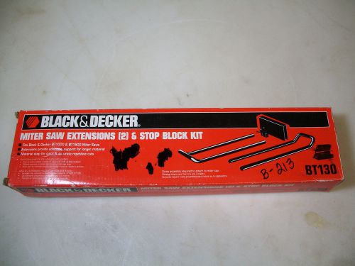 Black &amp; Decker Miter Saw Extensions [2] Stop Block Kit #BT130, NIB Tool