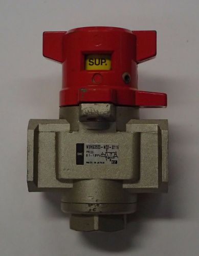 SMC NVHS3500-N02-X116 Pneumatic Valve ~ Safety Lock Out ~ 1/4&#034; NPT